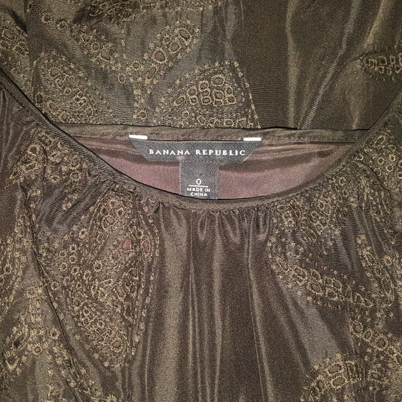 Banana Republic Espresso Silk Dress Size 0 - Picture 7 of 7